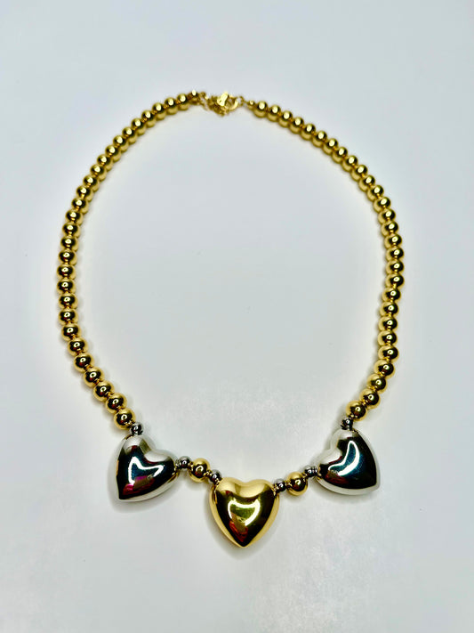 Collar Triple Corazones