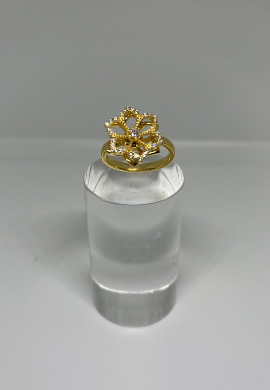 Anillo Flor Giratoria