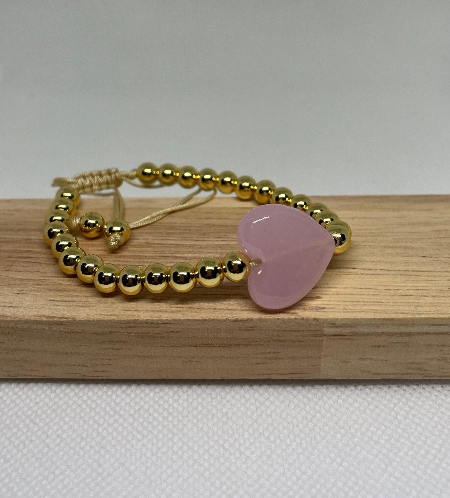 Pulsera Ajustable Corazon Rosa